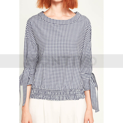 Blue Check Top | Montivo Pakistan