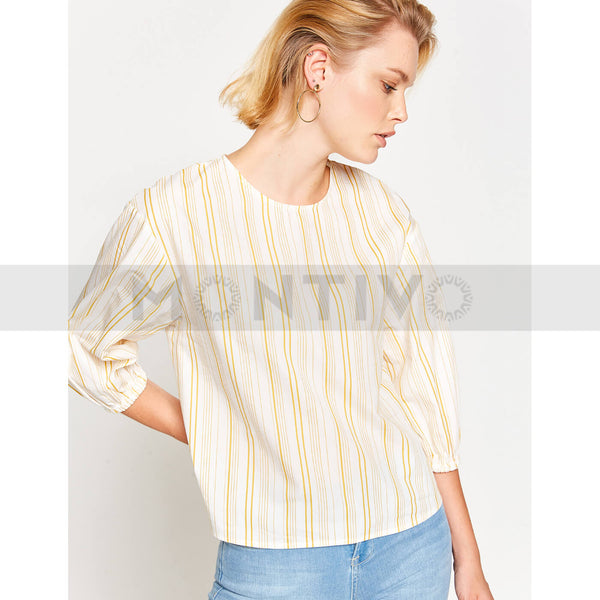 Yellow Lining White Top | Montivo Pakistan