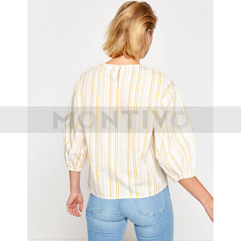 Yellow Lining White Top | Montivo Pakistan