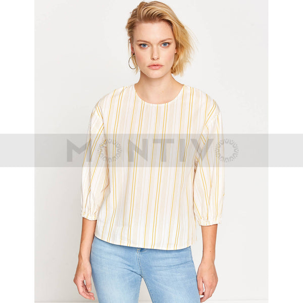 Yellow Lining White Top | Montivo Pakistan