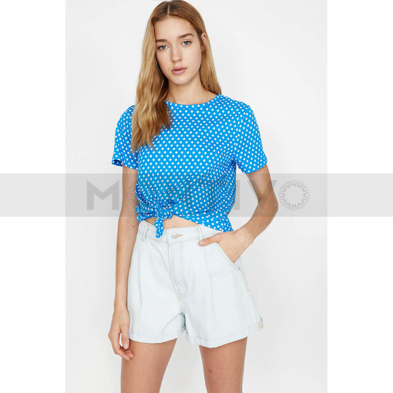 Dotted Blue Tee | Montivo Pakistan