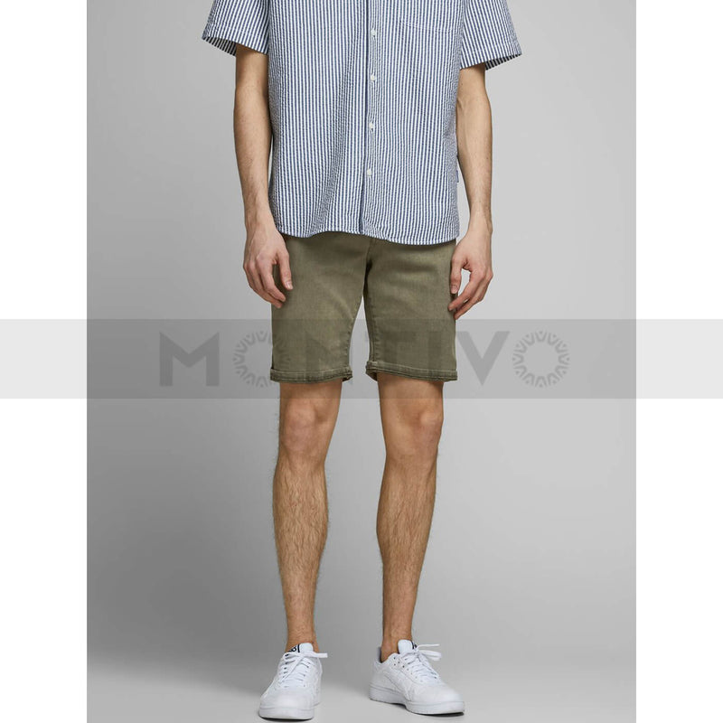 JJ Dusty Olive Denim Shorts | Montivo Pakistan