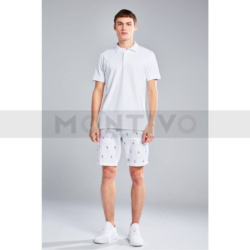 Smog printed white shorts | Montivo Pakistan