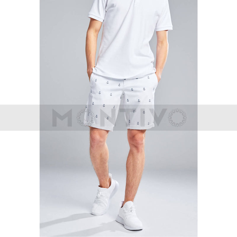 Smog printed white shorts | Montivo Pakistan