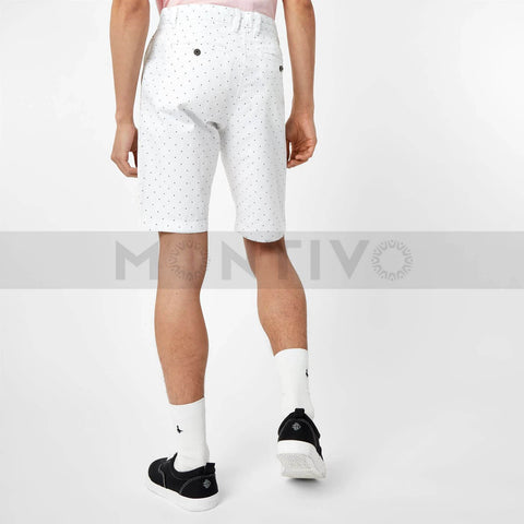 JW Polka Dot White Chino Shorts | Montivo Pakistan