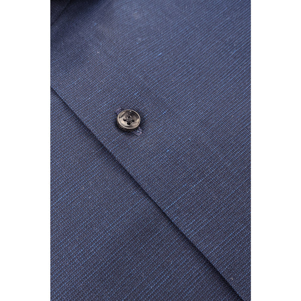 Navy Textured Slim Fit Shirt | Montivo Pakistan