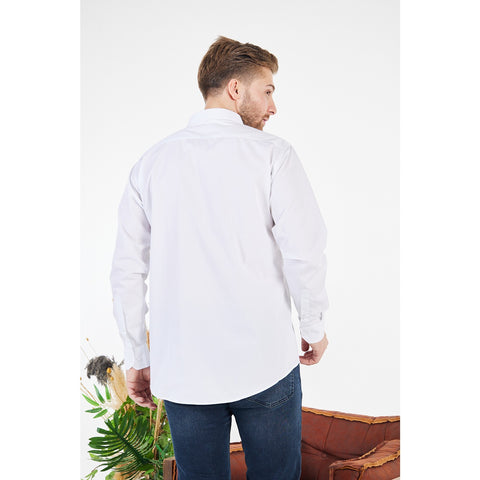 White Blue Lining Slim Fit Shirt | Montivo Pakistan