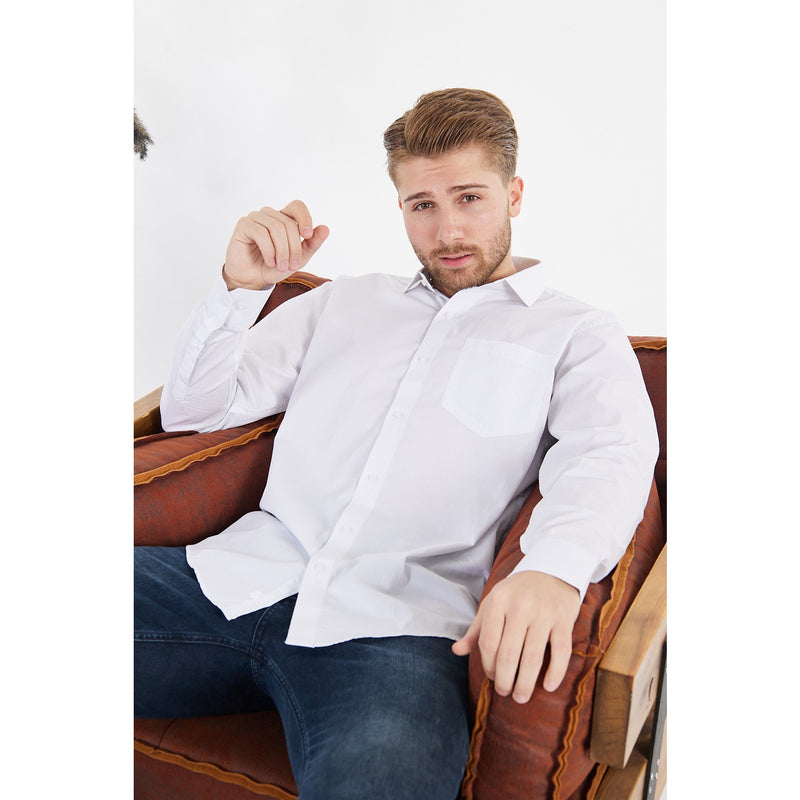 White Blue Lining Slim Fit Shirt | Montivo Pakistan