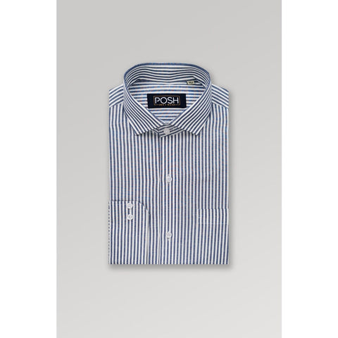 Textured Lining Slim Fit Shirt | Montivo Pakistan