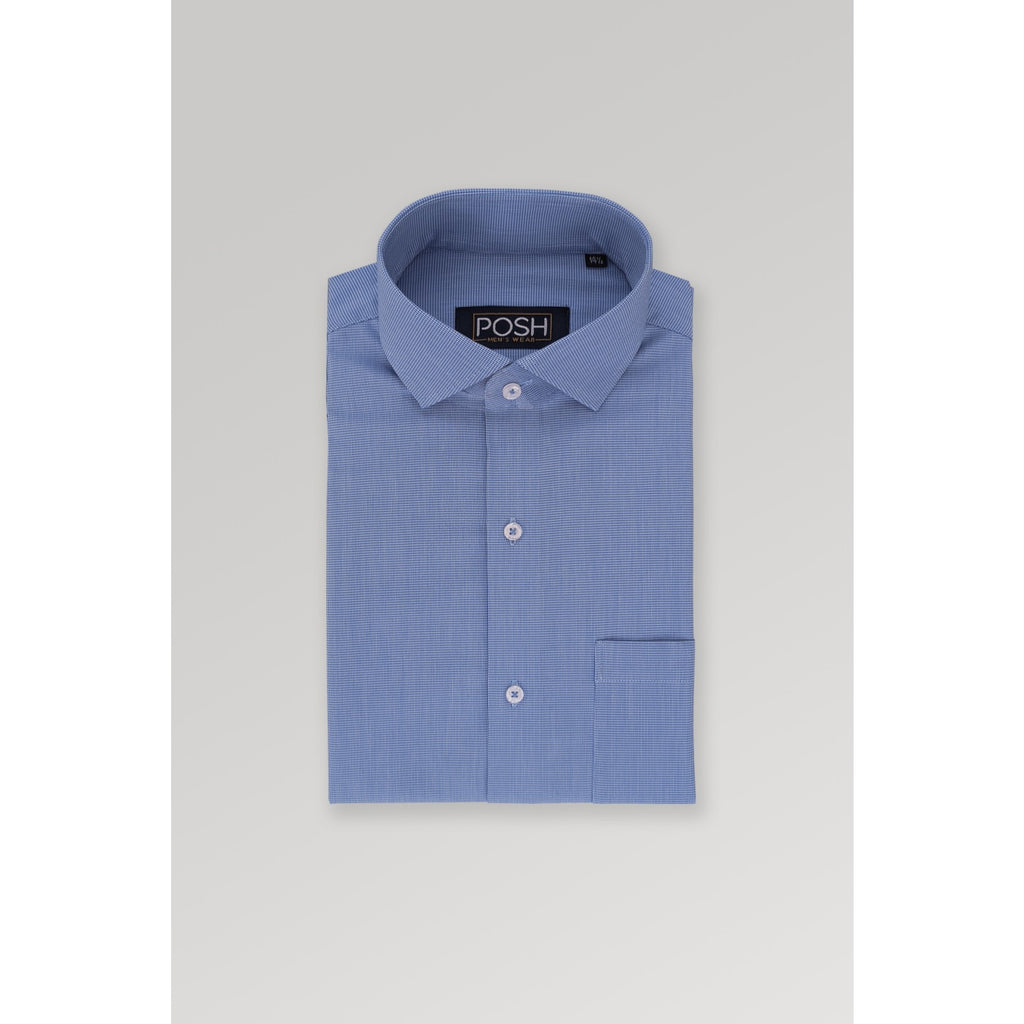 Blue Textured Slim Fit shirt | Montivo Pakistan