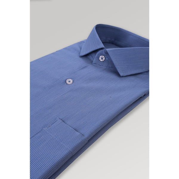 Blue Textured Slim Fit shirt | Montivo Pakistan