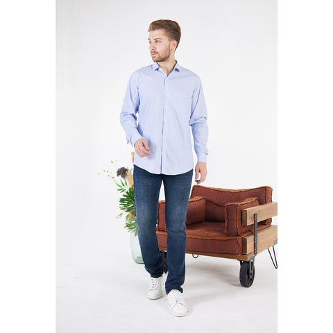 Blue Lining Slim Fit Shirt | Montivo Pakistan