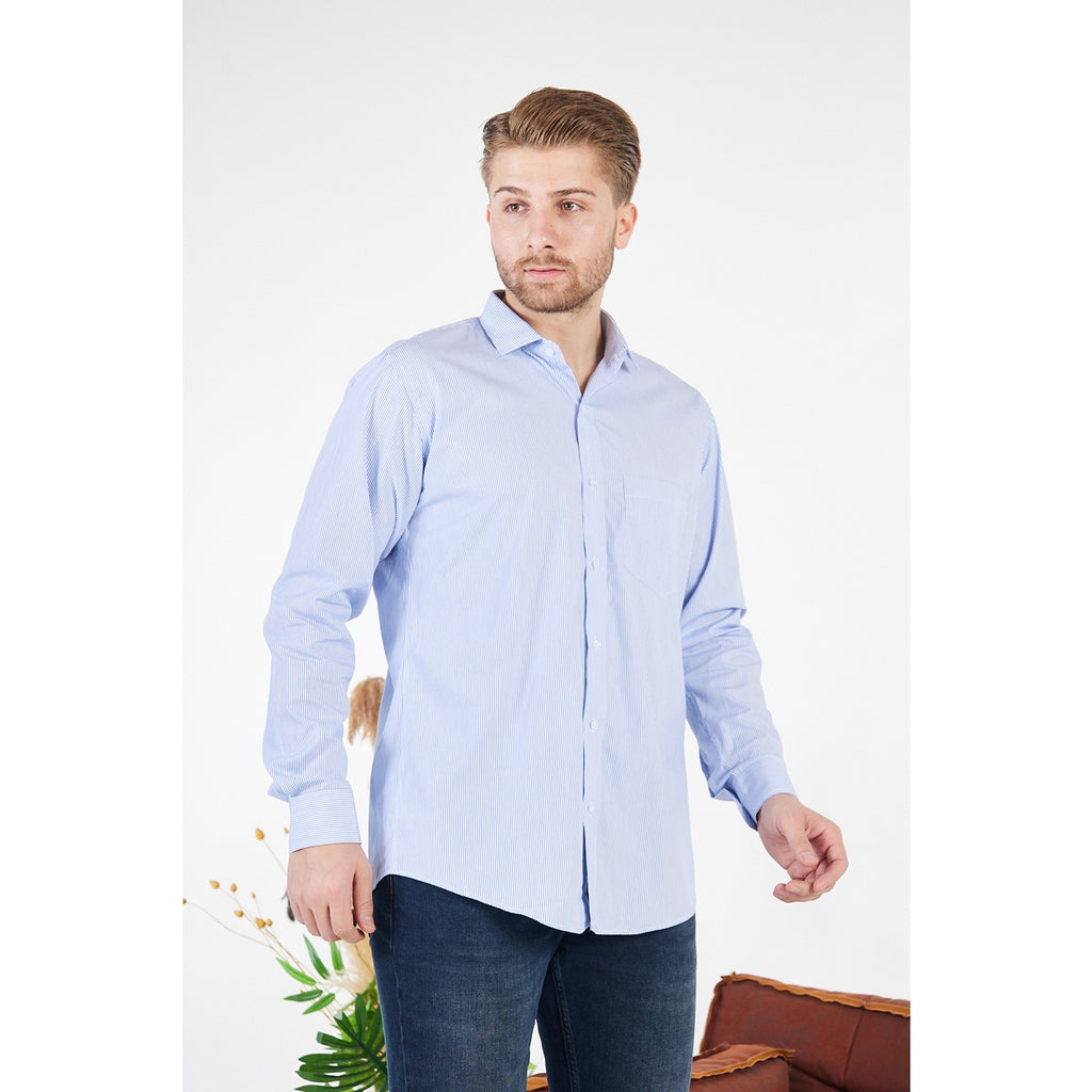Blue Lining Slim Fit Shirt | Montivo Pakistan