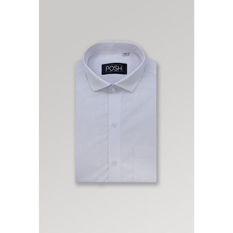 White Microcheck Slim Fit Shirt | Montivo Pakistan
