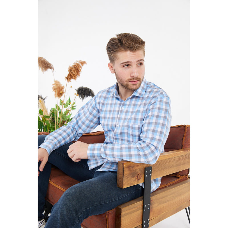 Gingham Check Slim Fit Shirt | Montivo Pakistan