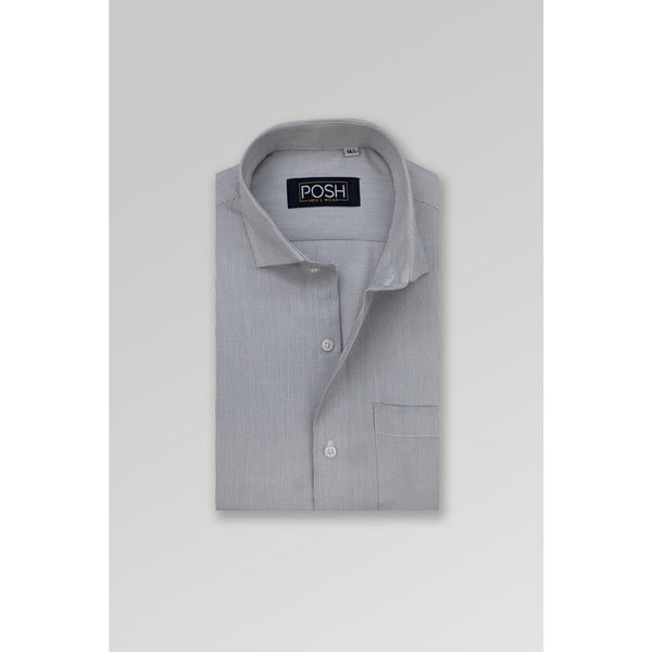 Grey Textured Slim Fit Shirt | Montivo Pakistan