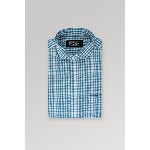 Blue Check Slim Fit Shirt | Montivo Pakistan