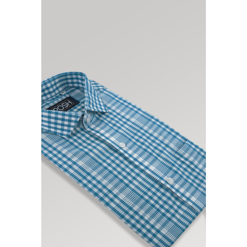 Blue Check Slim Fit Shirt | Montivo Pakistan