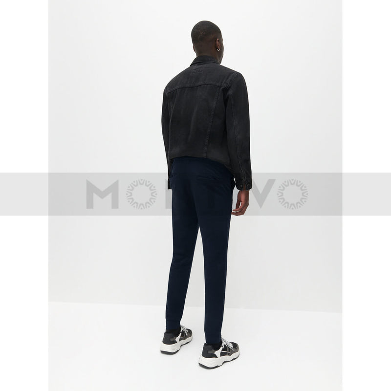 Reserved Navy Slim Fit Blue Joggers | Montivo Pakistan