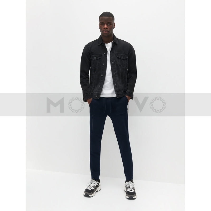 Reserved Navy Slim Fit Blue Joggers | Montivo Pakistan