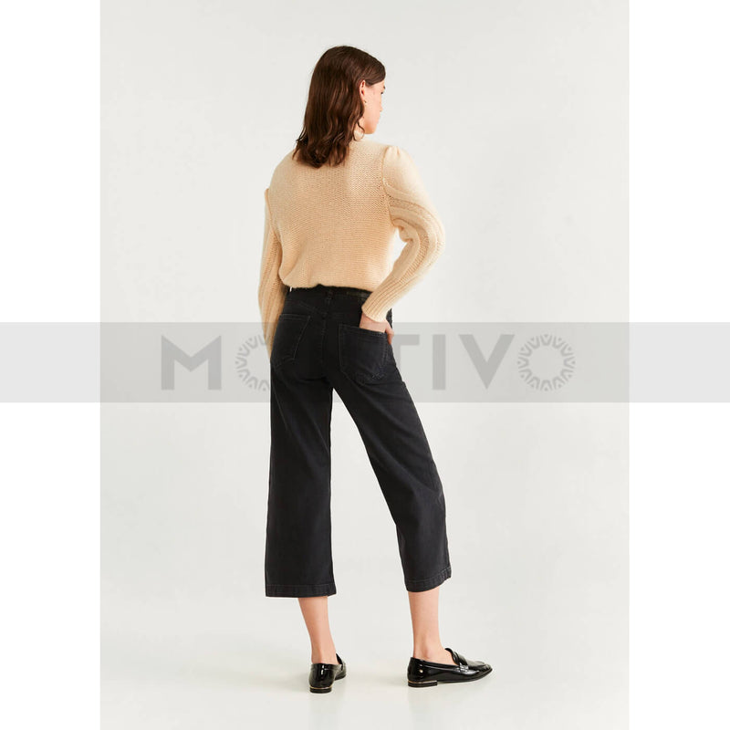 MNG Black Culotte relaxed jeans | Montivo Pakistan