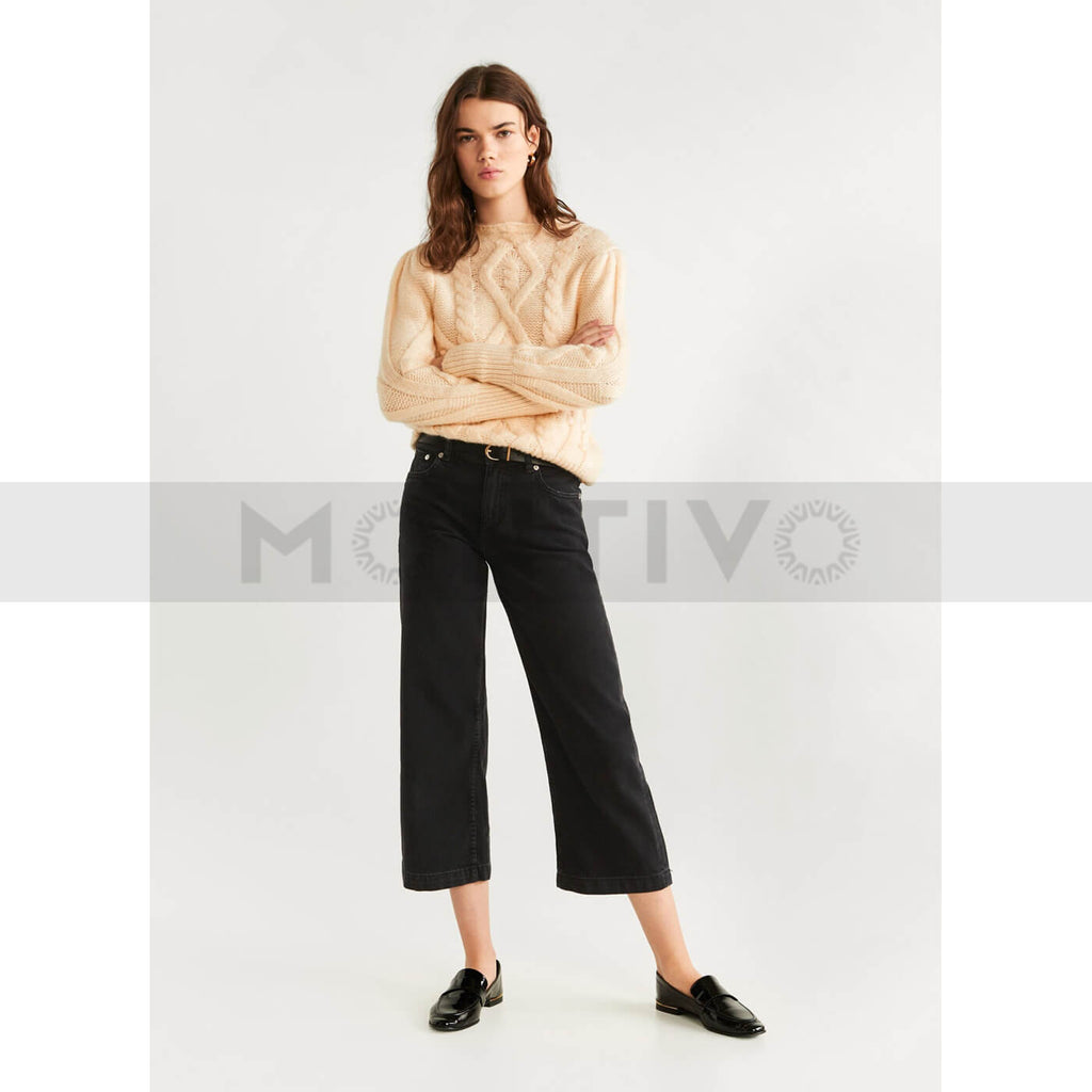 MNG Black Culotte relaxed jeans | Montivo Pakistan