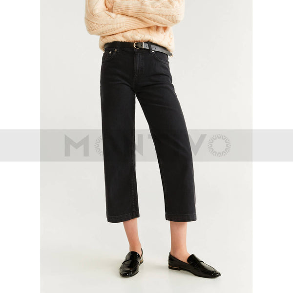 MNG Black Culotte relaxed jeans | Montivo Pakistan