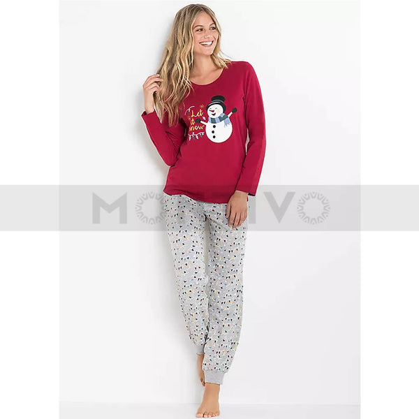 Red Snow Pyjama Suit | Montivo Pakistan