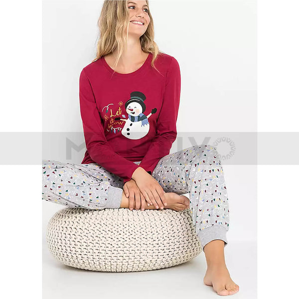 Red Snow Pyjama Suit | Montivo Pakistan