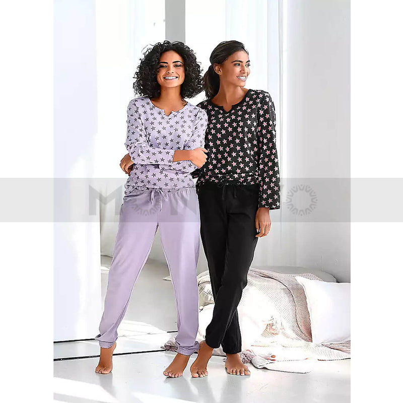 Star Pyjamas Black Night Suit | Montivo Pakistan