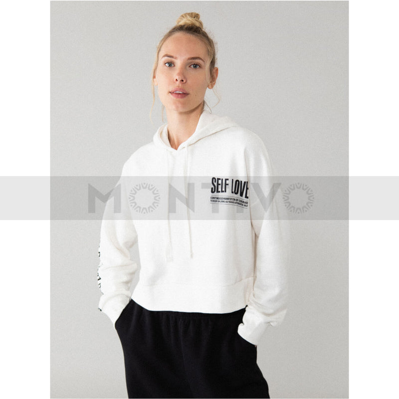 LFT White Self-love Crop Sweatshirt | Montivo Pakistan