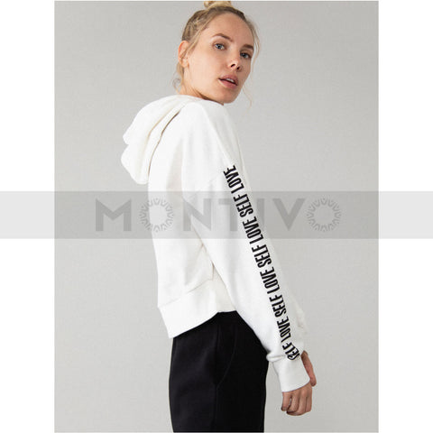 LFT White Self-love Crop Sweatshirt | Montivo Pakistan