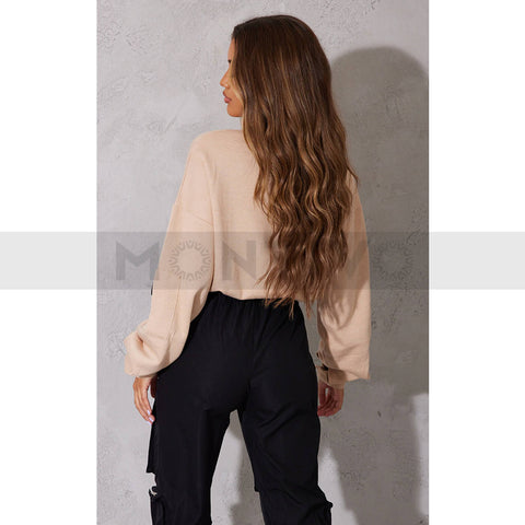 PTL Sand Oversized Zip Front Sweatshirt | Montivo Pakistan