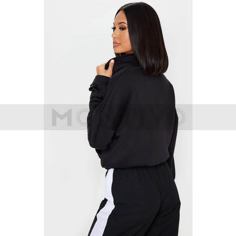 PTL Black Oversized Zip Sweatshirt | Montivo Pakistan