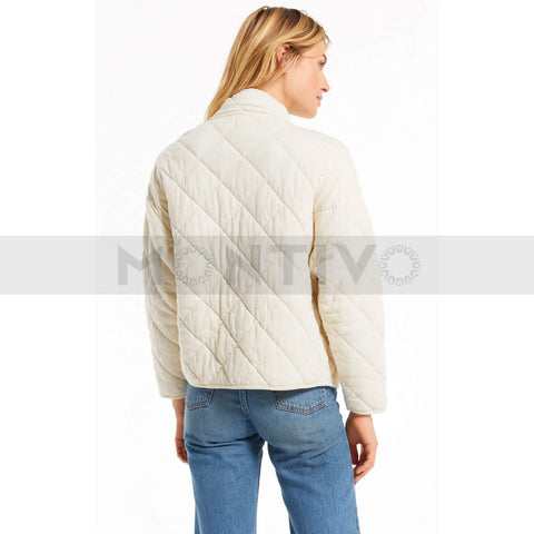 Kensie Cream Quilted Jacket | Montivo Pakistan