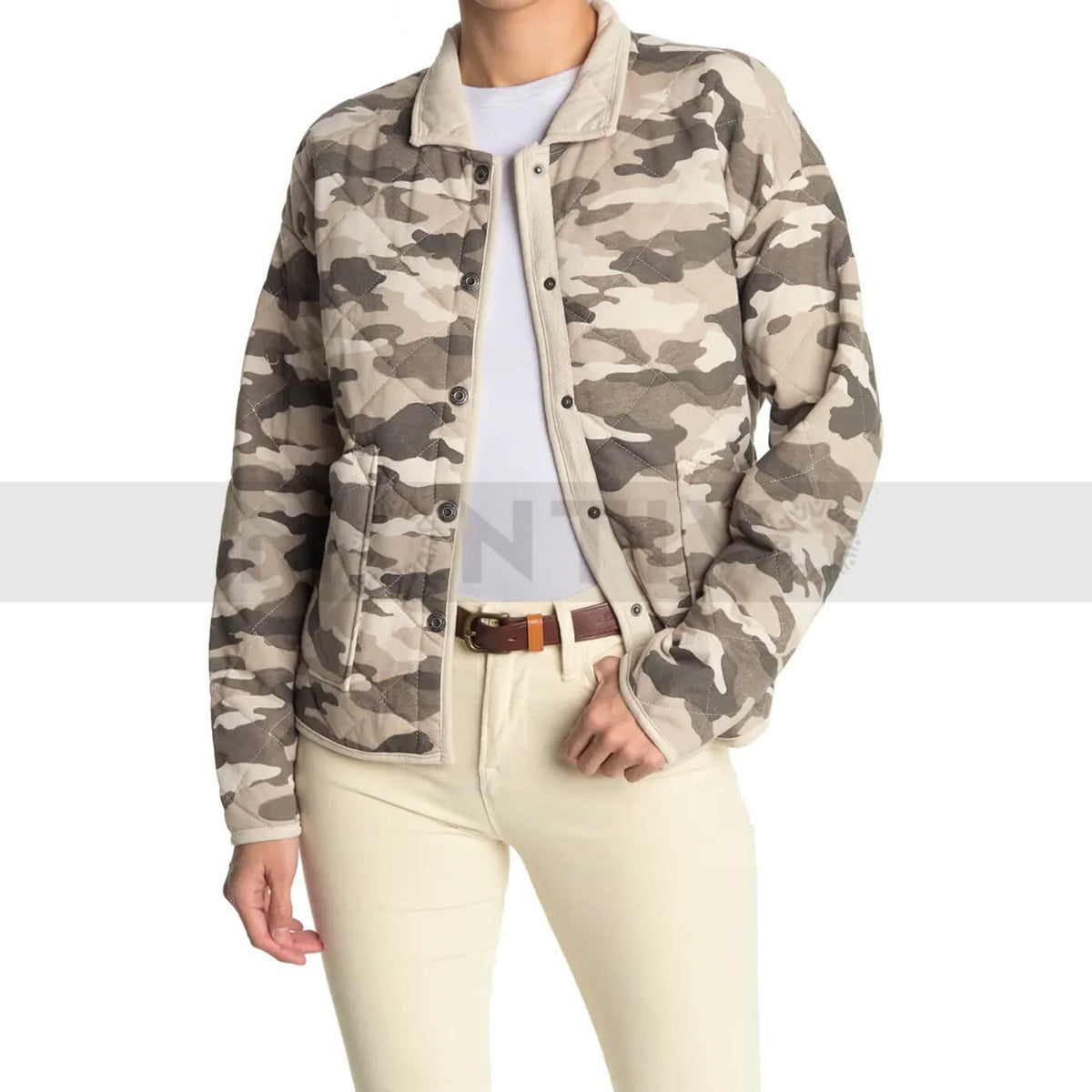 Kensie Green Camo Quilted Jacket | Montivo Pakistan