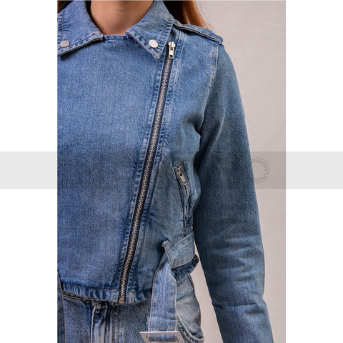 Reserved Biker Denim Jacket | Montivo Pakistan