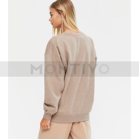 NL Brown Balloon Sleeves Sweatshirt | Montivo Pakistan