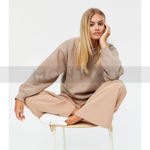 NL Brown Balloon Sleeves Sweatshirt | Montivo Pakistan