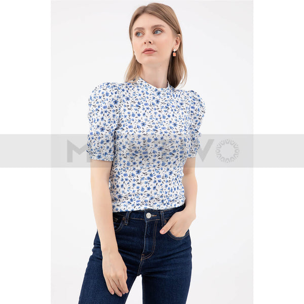 Floral Half Sleeves Top | Montivo Pakistan