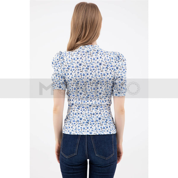 Floral Half Sleeves Top | Montivo Pakistan