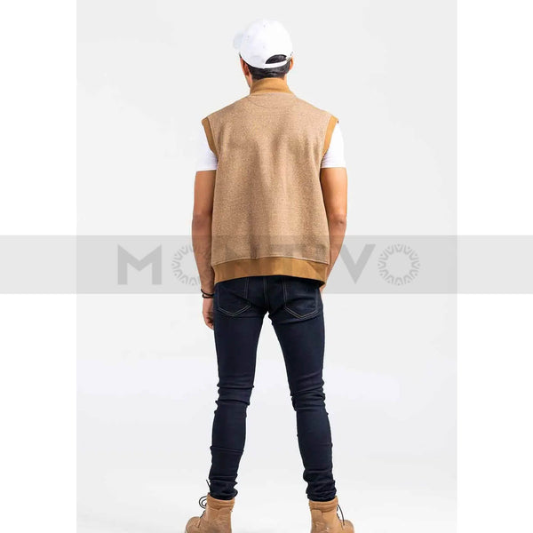 Beige Mock Neck Zipper Jacket | Montivo Pakistan