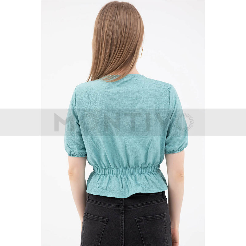 Mint Waist Pleated Top | Montivo Pakistan