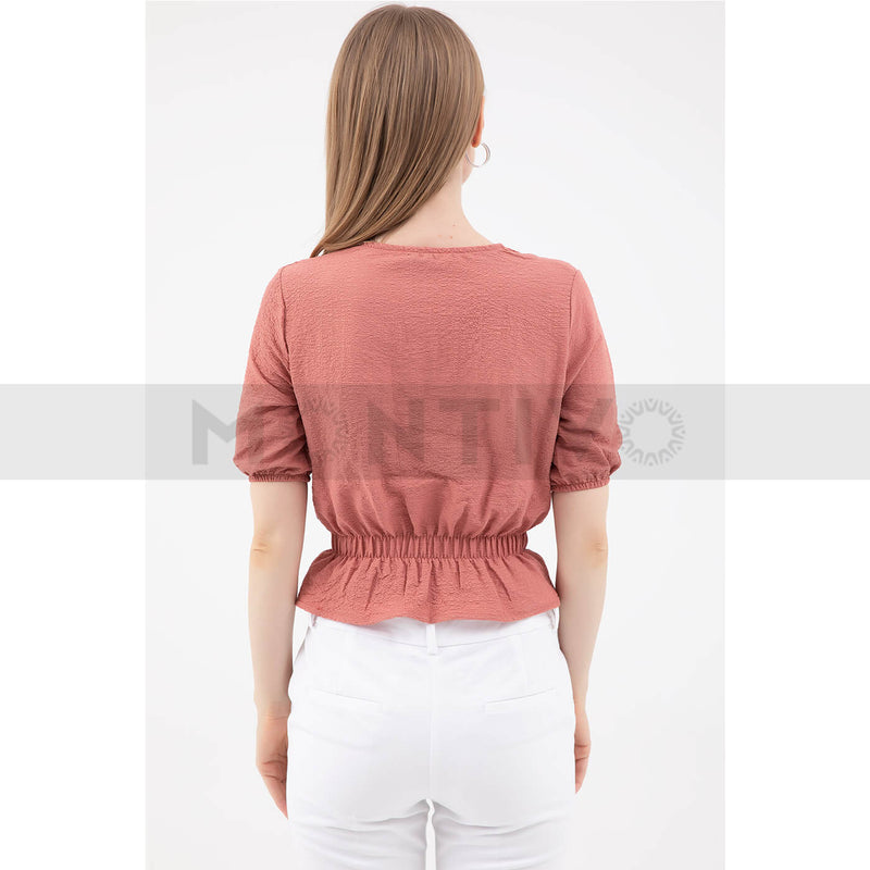 Rose Waist Pleated Top | Montivo Pakistan