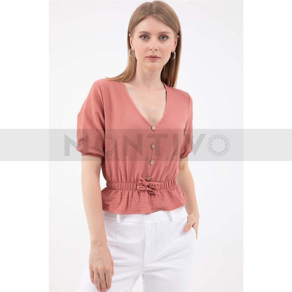 Rose Waist Pleated Top | Montivo Pakistan