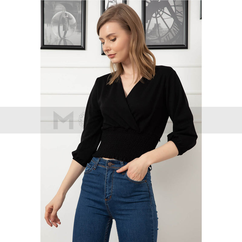 Double Breasted Collar Blouse | Montivo Pakistan