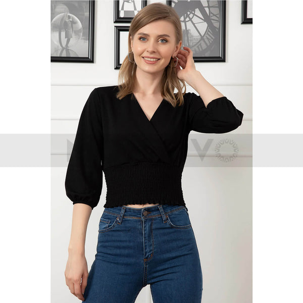 Double Breasted Collar Blouse | Montivo Pakistan
