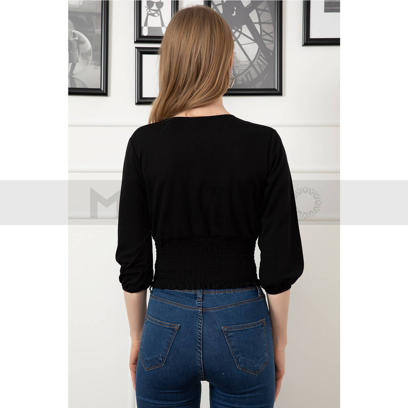 Double Breasted Collar Blouse | Montivo Pakistan