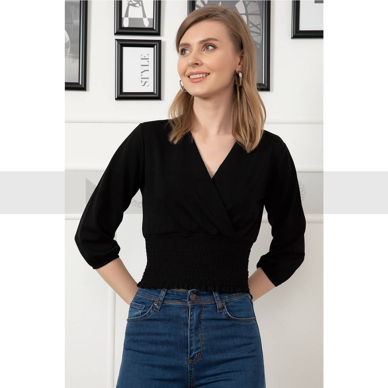 Double Breasted Collar Blouse | Montivo Pakistan