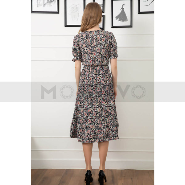 Patterned Slit Dress | Montivo Pakistan